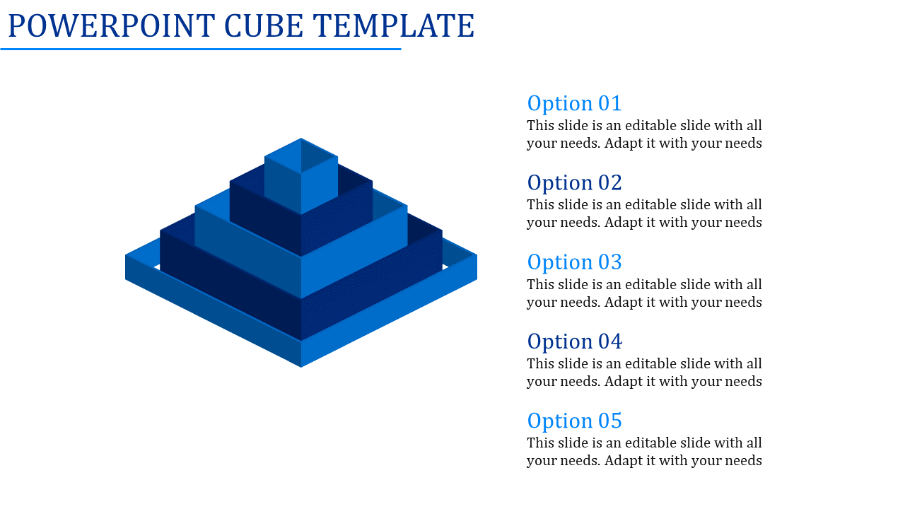 powerpoint cube template-Powerpoint Cube Template-Blue